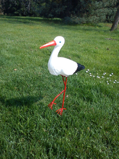 Čáp střední-zahradní dekorace